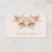 Carte De Visite Blush Beige 3D Mandala  (Devant)