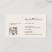 Carte De Visite Blush Blanc Logo Initiales Fleurs 3D (Dos)