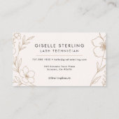 Carte De Visite Blush Chic et Extension de Cils Noire (Dos)