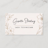 Carte De Visite Blush Chic et Extension de Cils Noire (Devant)