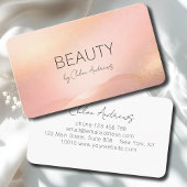 Carte De Visite Blush Gold Glow Gradient Salon