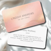Carte De Visite Blush Gold Glow Gradient Salon