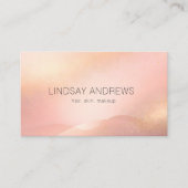 Carte De Visite Blush Gold Glow Gradient Salon QR Code (Devant)