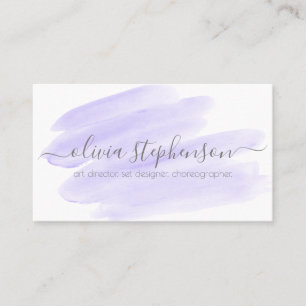 Carte De Visite Blush Lilas Aquarelle Swash