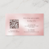 Carte De Visite Blush Metallic 3D Lily Flower (Dos)