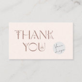 Carte De Visite Blush Mystical Merci Marque pour petites entrepris (Devant)