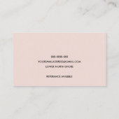 CARTE DE VISITE BLUSH OCHRE NAVY SCANDI HEART RAINBOW BABYSITTER (Dos)