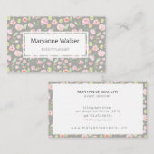 Carte de visite Blush Peonies (Devant / Derrière)