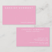 Carte De Visite Blush Pink Beauty Maquillage Professionnel (Devant / Derrière)