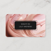 Carte De Visite Blush Pink Beauty Salon QR Code (Devant)