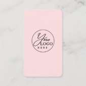 Carte De Visite Blush Pink Connectez-Vous Aux Médias Sociaux Améri (Dos)