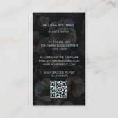 Carte De Visite Blush Pink Dark Flowers (Dos)