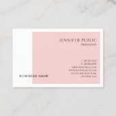 Carte De Visite Blush Pink Elegant Company Modern Simple Modèle (Dos)