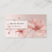 Carte De Visite Blush Pink Flowers Aesthetician (Devant)