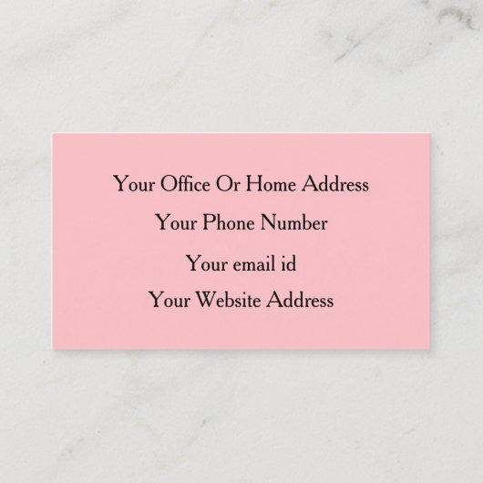 Carte De Visite Blush Pink Girly Trendy Event Planner Modern Cool (Dos)