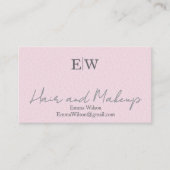 Carte De Visite Blush Pink Hair & Beauty Business Card SM Icons (Devant)