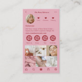Carte De Visite Blush Pink Instagram Business Card (Devant)