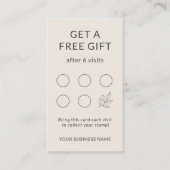 Carte De Visite Blush Pink Minimalist Small Business Loyalty Card (Devant)