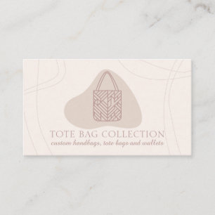 Carte De Visite Blush Pink Minimaliste esthétique sac fourre-tout 