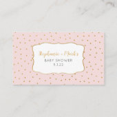 Carte De Visite Blush Pink + or confetti billet de tombola (Dos)