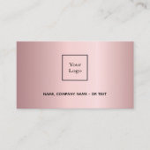 Carte De Visite Blush pink photo QR code elegant female (Devant)