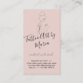 Carte De Visite Blush Pink Prenez soin de nouveaux soins postérieu (Devant)