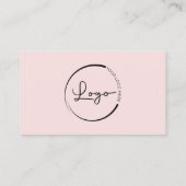 Carte De Visite Blush Pink Professional Code QR (Dos)
