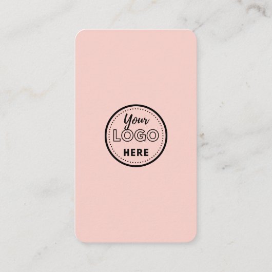 Carte De Visite Blush Pink QR Code Se Connecter Aux Médias Sociaux (Dos)