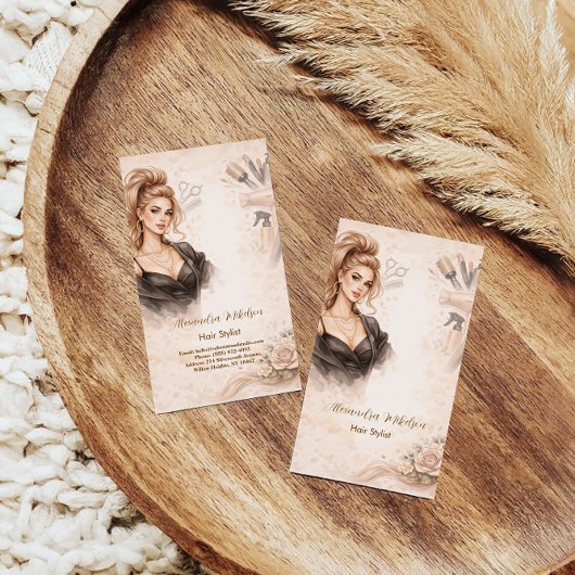 Carte De Visite Blush Portrait Hair Studio Marque