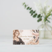 Carte De Visite Blush Portrait Hair Studio Marque (Debout devant)