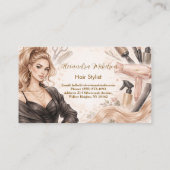 Carte De Visite Blush Portrait Hair Studio Marque (Dos)