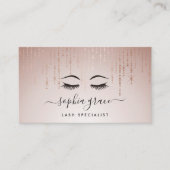 Carte De Visite Blush Rain Esthéticien ou maquilleur (Devant)