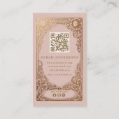 Carte De Visite Blush Rose Doré Astrologie Luxe Céleste (Dos)