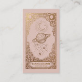Carte De Visite Blush Rose Doré Astrologie Luxe Céleste (Devant)