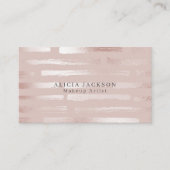 Carte De Visite Blush Rose Faux Rose Gold Elegant Artiste maquilla (Devant)