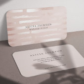 Carte De Visite Blush Rose Faux Rose Gold Elegant Artiste maquilla