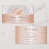 Carte De Visite Blush Rose Gold Gris Mandala (Devant / Derrière)