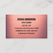 Carte de visite Blush Rose Gold Luxe (Dos)