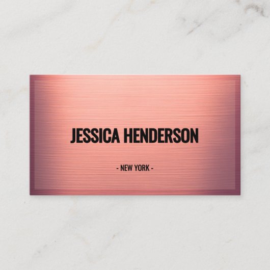 Carte de visite Blush Rose Gold Luxe (Devant)
