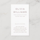 Carte De Visite Blush rose rétro étudiante graduée photo (Dos)