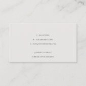 Carte De Visite Blush Silver Floral Girl Dance Academy Logo (Dos)