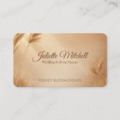 Carte De Visite Blush Wheat Wedding & Event Planner Business Card (Devant)