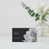 Carte De Visite Blush White Magnolia Black (Debout devant)
