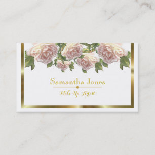 Carte De Visite Blushing Ivory Peach Rose