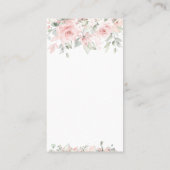 Carte De Visite Blushing Roses 2 Mariages Customisez-Vous (Dos)