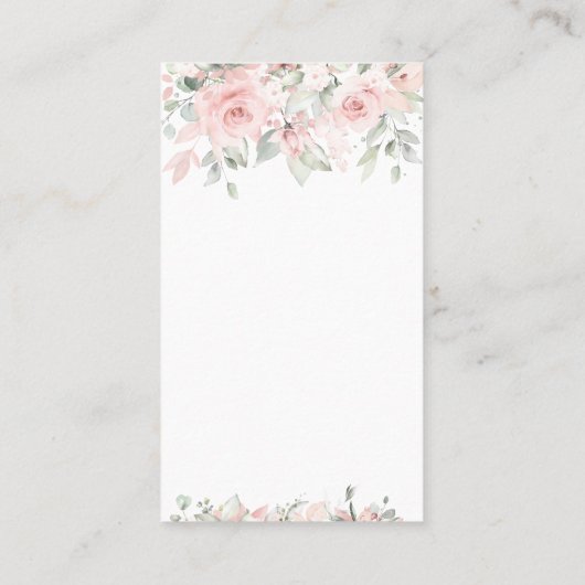 Carte De Visite Blushing Roses 2 Mariages Customisez-Vous (Dos)