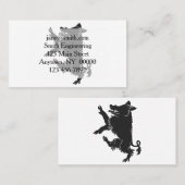 Carte De Visite Boar Dancing silhouette héraldique (Devant / Derrière)