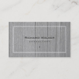Carte De Visite Boarder Carré professionnel élégant en bois noir