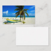 Carte De Visite Boat Sandy Beach Caraïbes Mexique (Devant / Derrière)