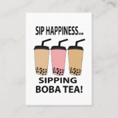 Carte De Visite Boba Tea Bubble Tea Boba Tea Café (Devant)